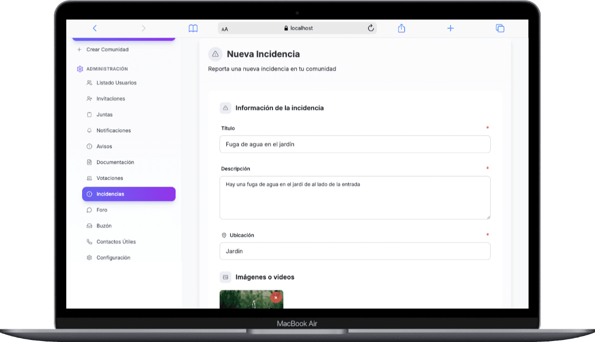 UrbanizApp - Gestión de Incidencias